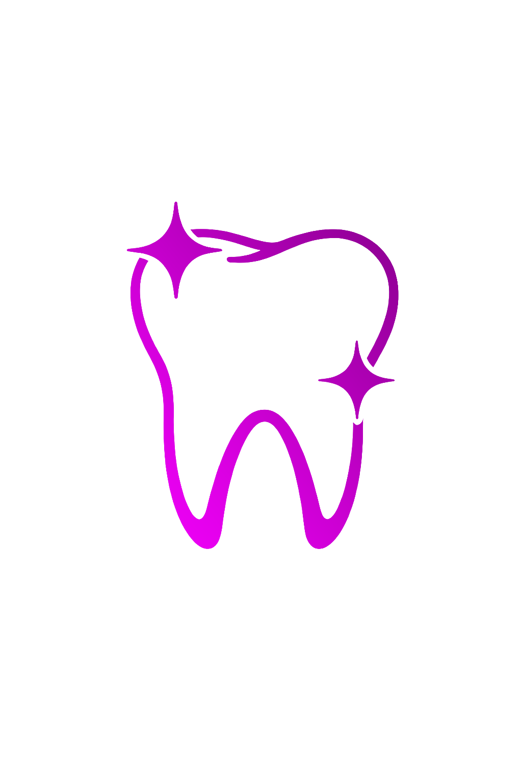 Professionelles Bleaching​, glitzernder Zahn